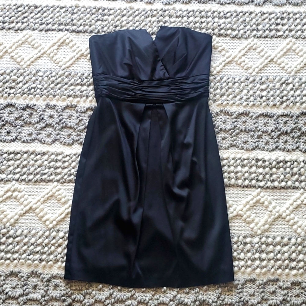 WHBM Black Strapless Cocktail Dress - Size 4